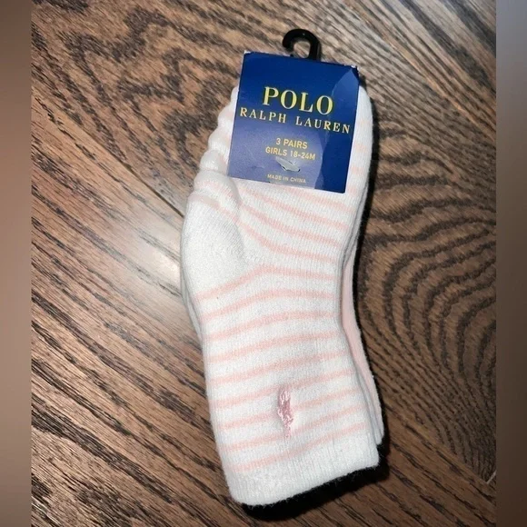 3 pack Ralph Lauren socks 12-18 months - Picture 2 of 2